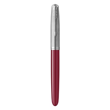 PARKER 51 Stylo Plume, Corps Résine Bordeau + Capuchon inox poli, Plume fine, Coffret cadeau