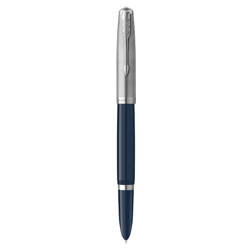PARKER 51 Stylo Plume - Corps Résine Bleu nuit + Capuchon inox poli - Plume moyenne - Coffret cadeau PARKER 51 Stylo Plume - Corps Résine Bleu nuit + Capuchon inox poli - Plume moyenne - Coffret cadeau