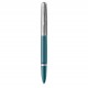 PARKER 51 Stylo Plume - Corps Résine Bleu canard + Capuchon inox poli - Plume fine - Coffret cadeau