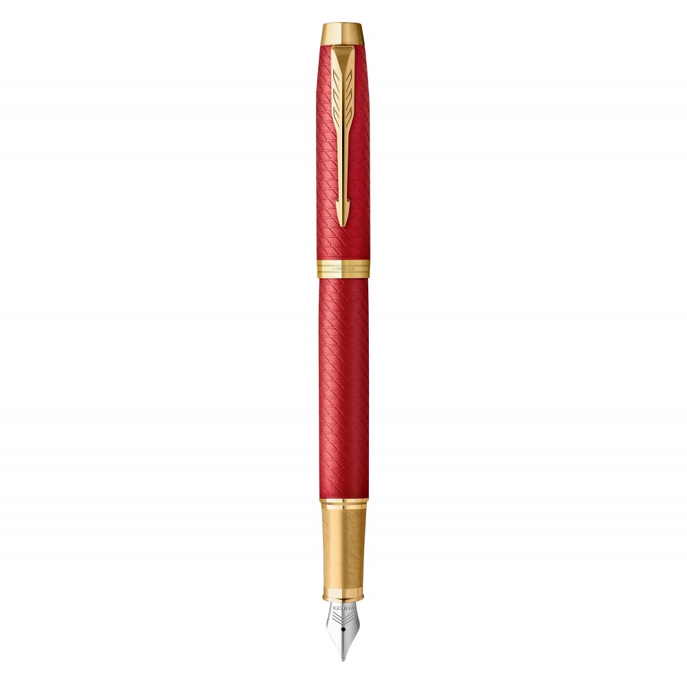 PARKER IM PREMIUM Stylo plume, Rouge, Plume fine, encre bleue