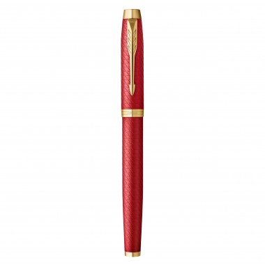 PARKER IM PREMIUM Stylo plume - Rouge - Plume fine - encre bleue - Coffret cadeau