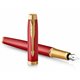 PARKER IM PREMIUM Stylo plume, Rouge, Plume fine, encre bleue, Coffret cadeau