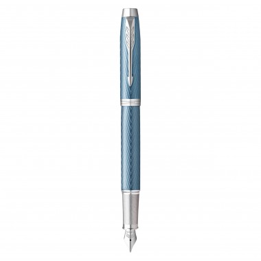 PARKER IM PREMIUM Stylo plume - Bleu gris - Plume fine - encre bleue - Coffret cadeau