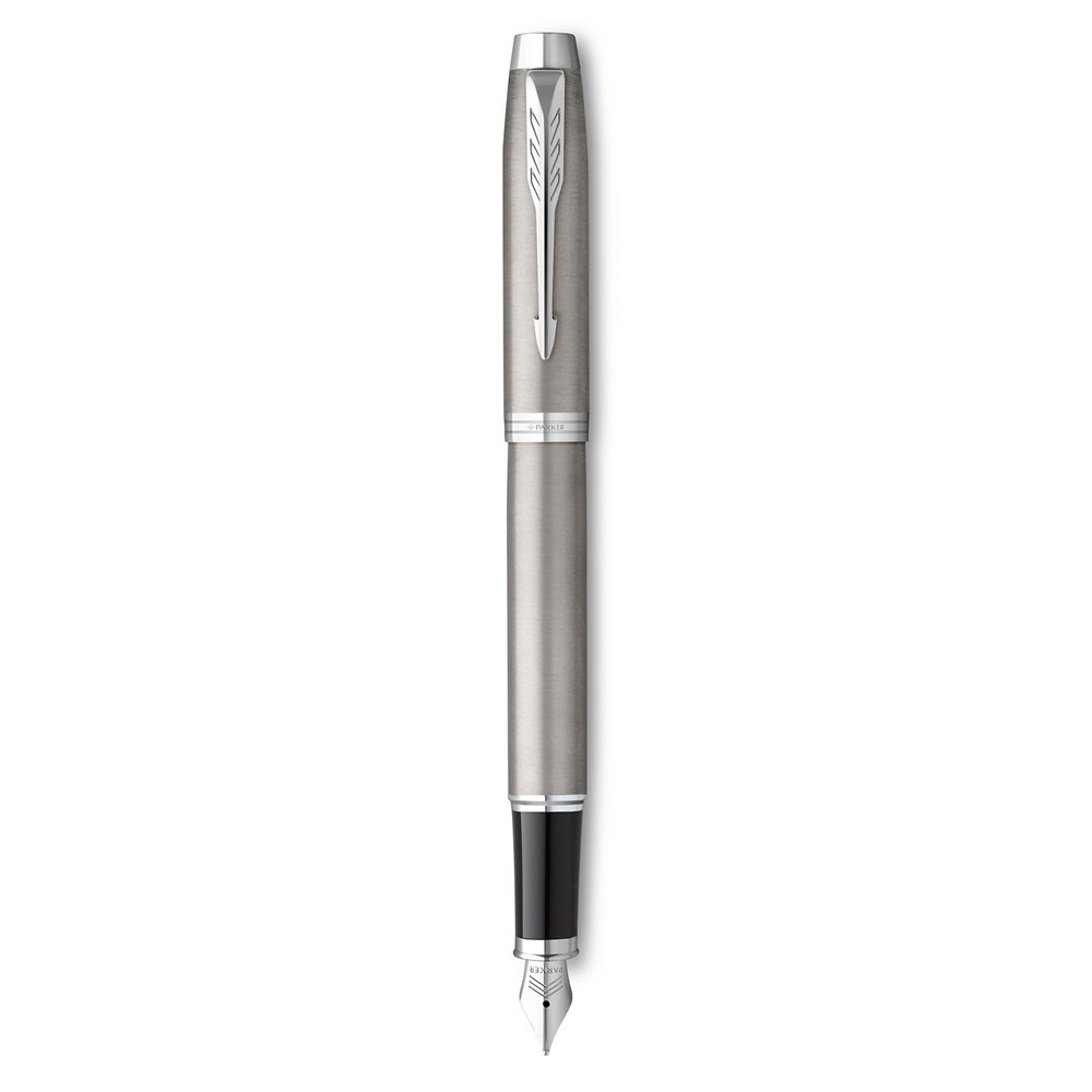 PARKER IM ESSENTIEL Stylo plume, Acier, Plume fine, encre bleue, Coffret  cadeau