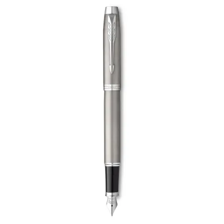 PARKER IM ESSENTIEL Stylo plume - Acier - Plume moyenne - encre bleue - Coffret cadeau