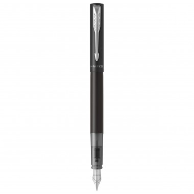 PARKER VECTOR XL Stylo plume - laque noire métallisée sur laiton - plume moyenne - encre bleue - Coffret cadeau