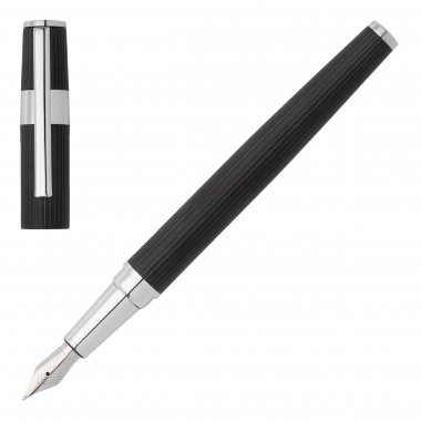 Stylo Plume HUGO BOSS Gear Pinstripe Black / Chrome