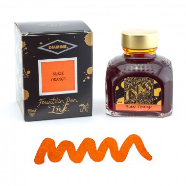 Flacon d'Encre Diamine  Blaze Orange  80 ml