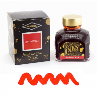 Flacon d'Encre Diamine  Brilliant Red  80 ml