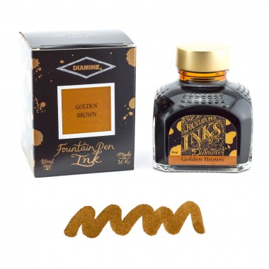 Flacon d'Encre Diamine  Golden Brown  80 ml