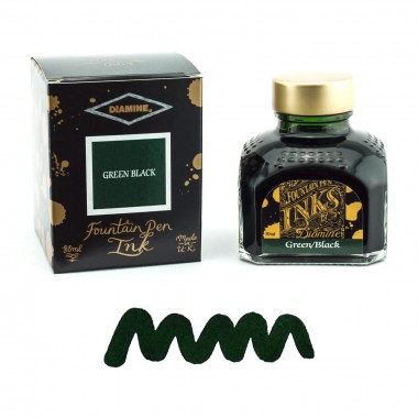 Flacon d'Encre Diamine  Green Black  80 ml