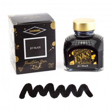 Flacon d'Encre Diamine  Jet Black  80 ml