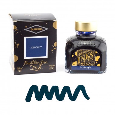 Flacon d'Encre Diamine  Midnight  80 ml