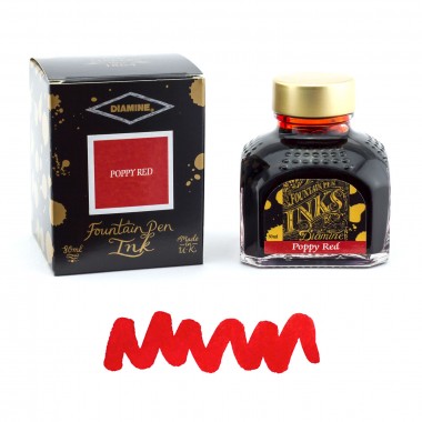 Flacon d'Encre Diamine  Poppy Red  80 ml