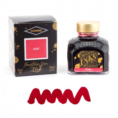 Flacon d'Encre Diamine  Ruby  80 ml