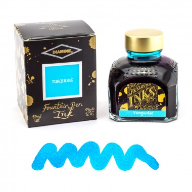 Flacon d'Encre Diamine  Turquoise  80 ml