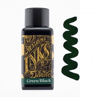 Flacon d'Encre Diamine Green Black 30 ml