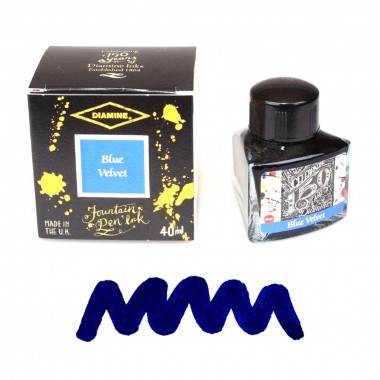 Flacon d'Encre Diamine Blue Velvet 40 ml 150e Anniversaire