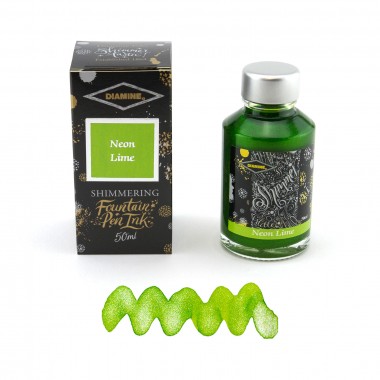 Flacon d'Encre Diamine   Neon Lime   50 ml   Shimmering