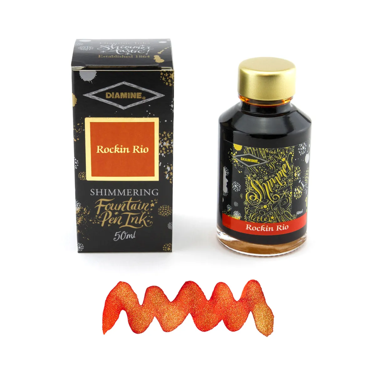 Flacon d'Encre Diamine Rockin Rio - Shimmering 50 ml