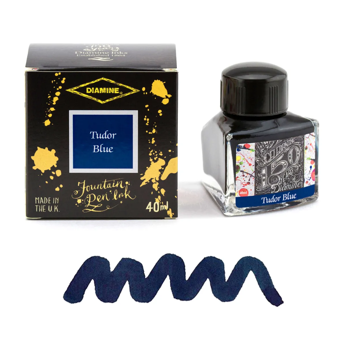 Flacon d'Encre Diamine Tudor Blue 40 ml 150e Anniversaire
