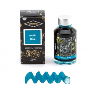 Flacon d'Encre Diamine   Arctic Blue   50 ml   Shimmering