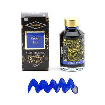 Flacon d'Encre Diamine   Cobalt Jazz   50 ml   Shimmering