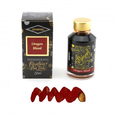 Flacon d'Encre Diamine   Dragon Blood   50 ml   Shimmering