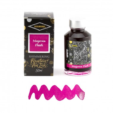 Flacon d'Encre Diamine   Magenta Flash   50 ml   Shimmering