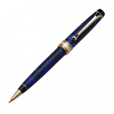 Porte-mine AURORA Optima Auroloide Bleu Cobalt - Attributs Plaqués Or