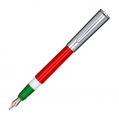 Stylo-plume AURORA Tu Metal Cap Tricolor - Résine Rouge