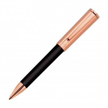 Stylo Bille AURORA Tu Metal Cap - Résine Noire - Attributs en Or Rose
