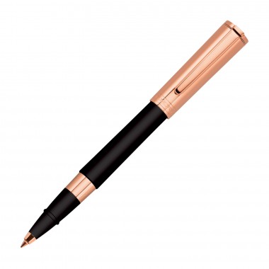 Roller AURORA Tu Metal Cap - Résine Noire - Attributs en Or Rose