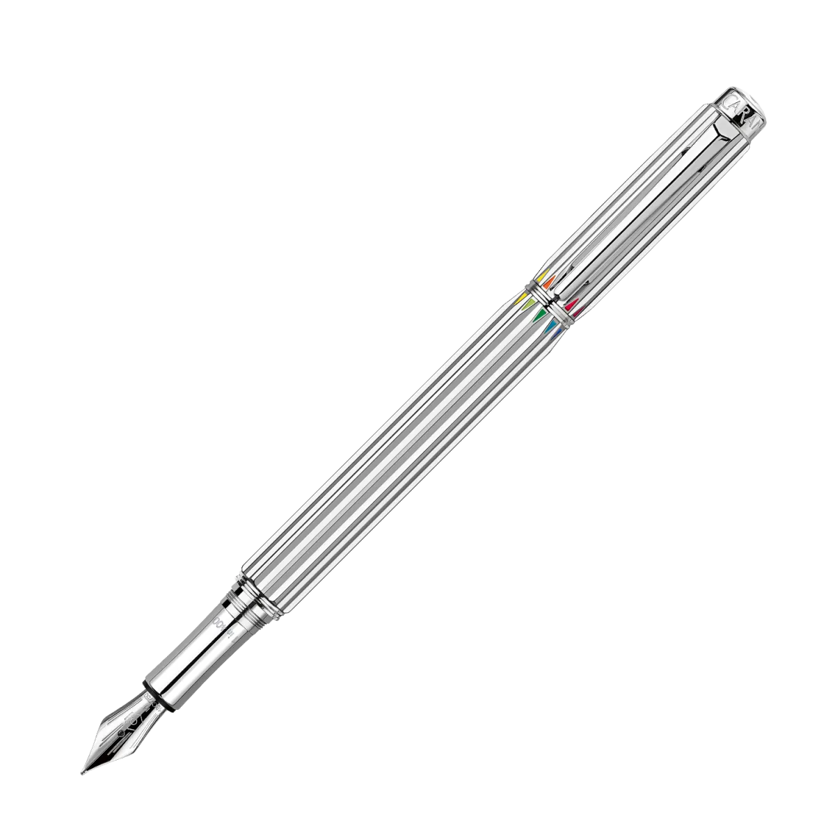 Stylo Plume Varius Rainbow Caran d’Ache - Argenté Rhodié