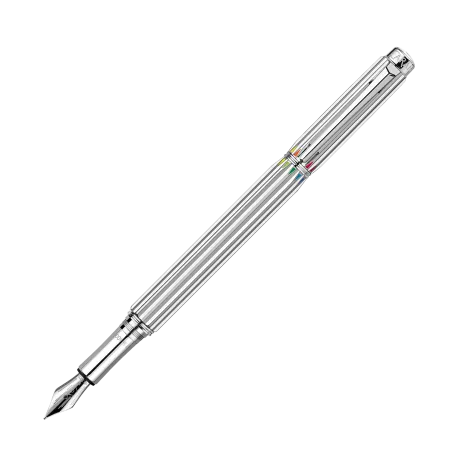 Stylo Plume Varius Rainbow Caran d’Ache - Argenté Rhodié
