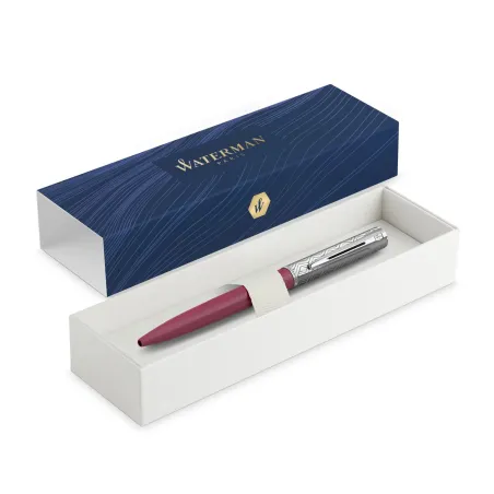 WATERMAN Expert Stylo bille, Or rose Métallisé, recharge bleue pointe moyenne, Coffret cadeau