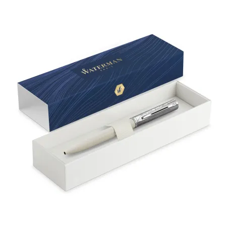 WATERMAN Expert Stylo bille, Or rose Métallisé, recharge bleue pointe moyenne, Coffret cadeau
