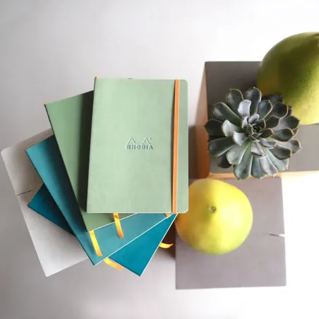 Rhodiarama Carnet Souple - Sauge - Format A5 160 pages