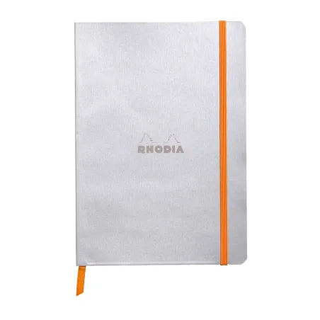 Rhodiarama Carnet Souple - Argent - Format A5 160 pages