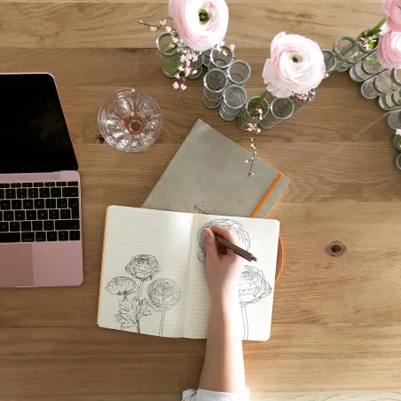 Rhodiarama Carnet Souple - Beige - Format A5 160 pages