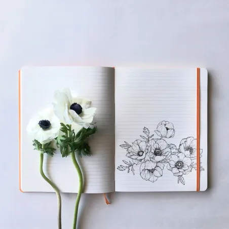 Rhodiarama Carnet Souple - Coquelicot - Format A5 160 pages