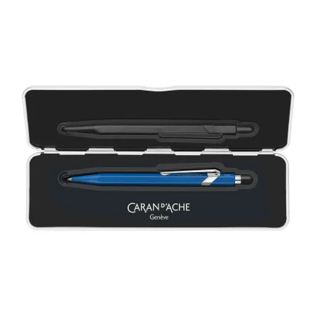 Stylo bille 849 Caran d'Ache Colormat-X - Bleu - Étui Slimpack -
