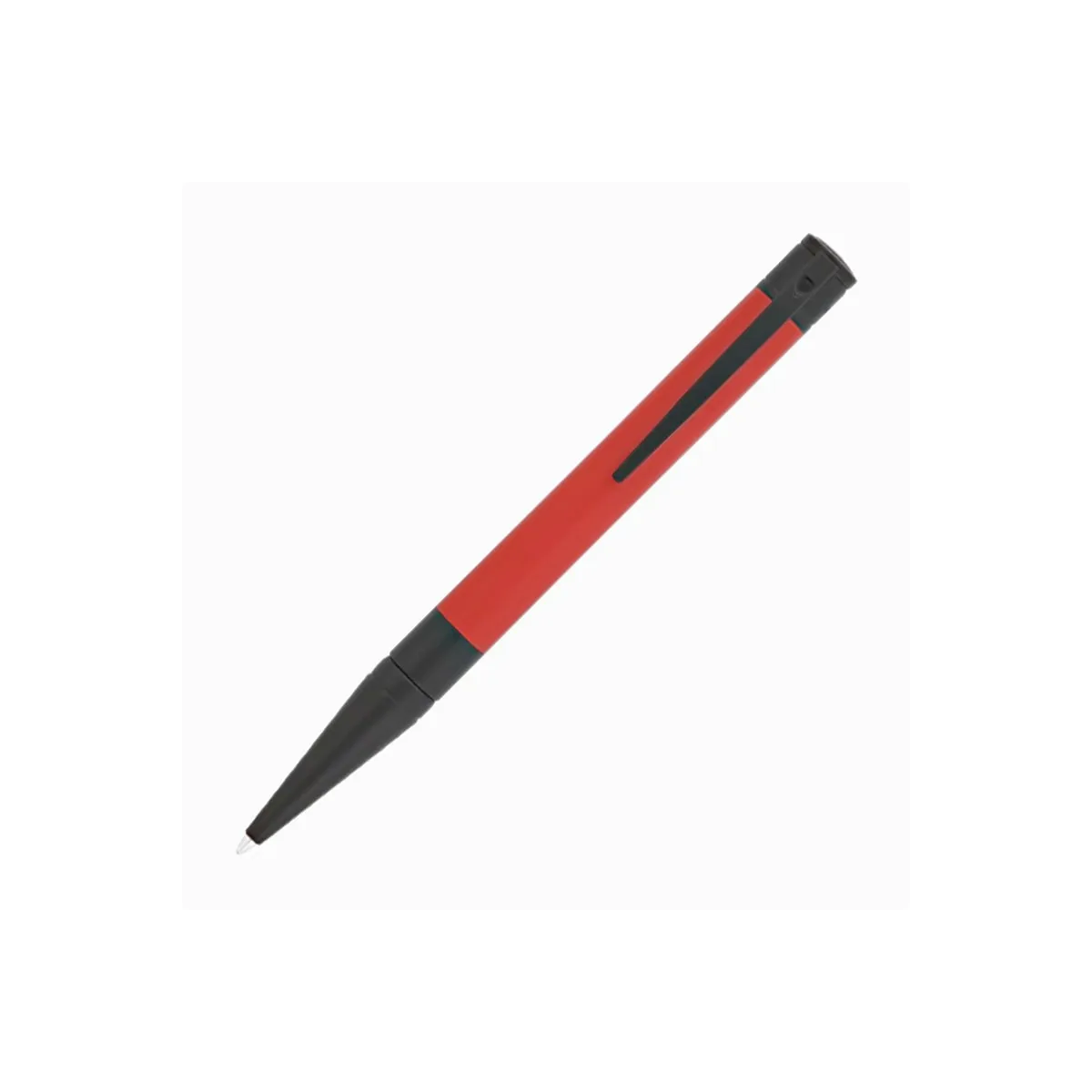 Stylo Bille S.T. Dupont - D-Initial - Noir/Rouge Mat