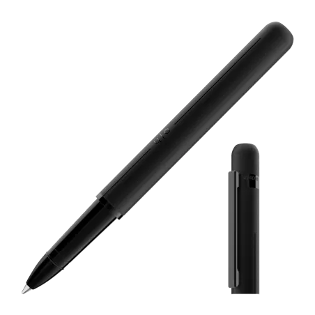 OTTO HUTT DESIGN 03 - ROLLER ALL BLACK CORPS & CAPUCHON LAITON LAQUÉ NOIR MAT