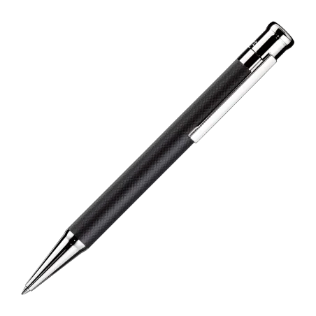 Stylo Bille Otto Hutt Design 04 - Guilloché Laqué Noir Mat - Attributs Platinés