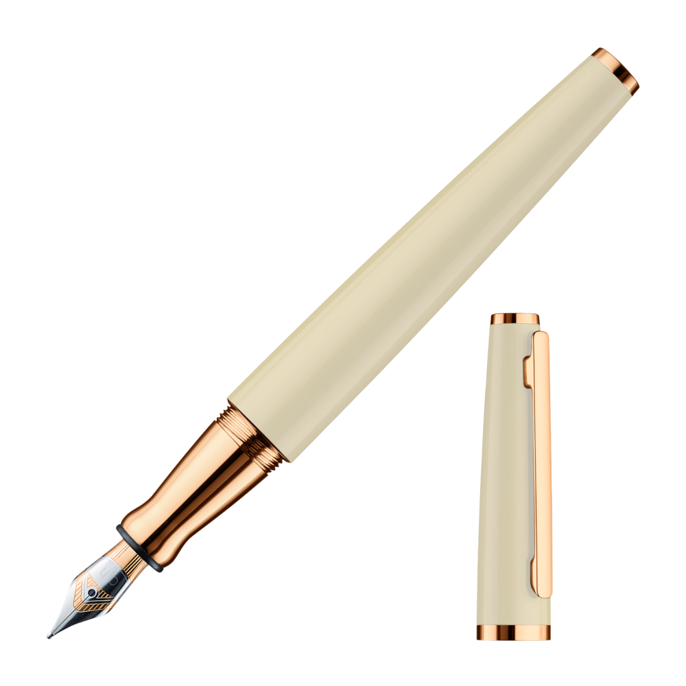 OTTO HUTT DESIGN 06 PLUME CORPS ET CAP. LAQUÉ CACHEMIRE CRÈME BRILLANT OTTO HUTT DESIGN 06 PLUME CORPS ET CAP. LAQUÉ CACHEMIRE CRÈME BRILLANT