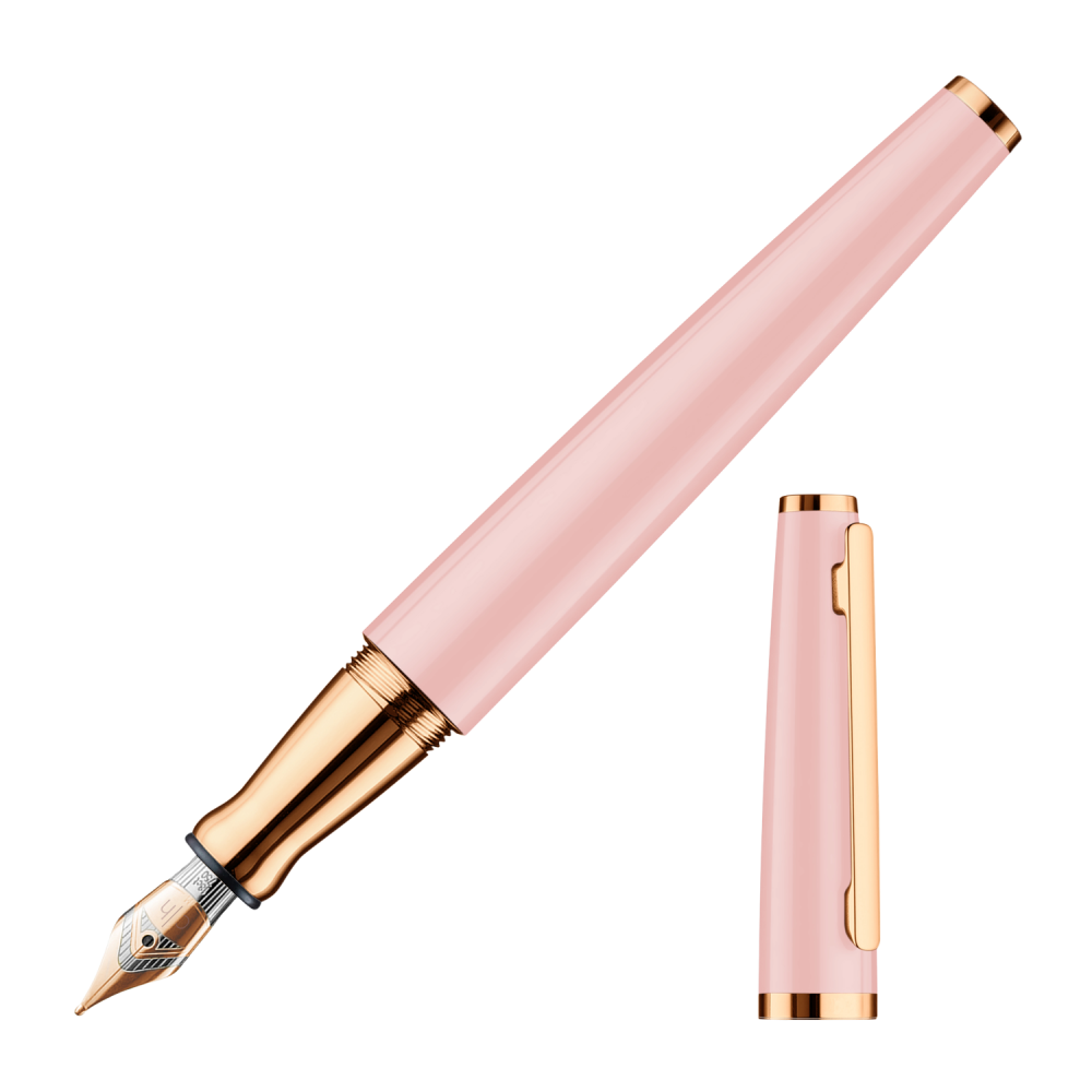 Xezo Stylo Plume Visionary En Laiton Et Aluminium, Plume Fine. Laqué à