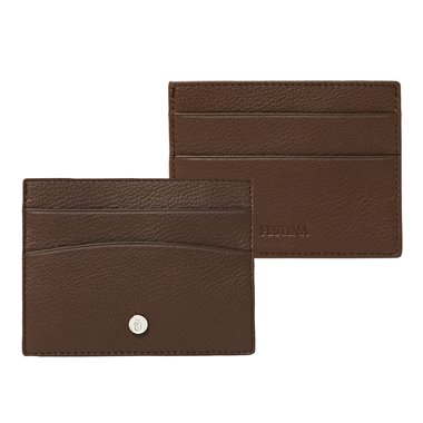 Porte-cartes Button Brown