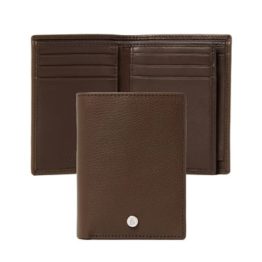 Porte-cartes Flap Button Brown