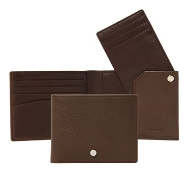 Portefeuille Button Brown